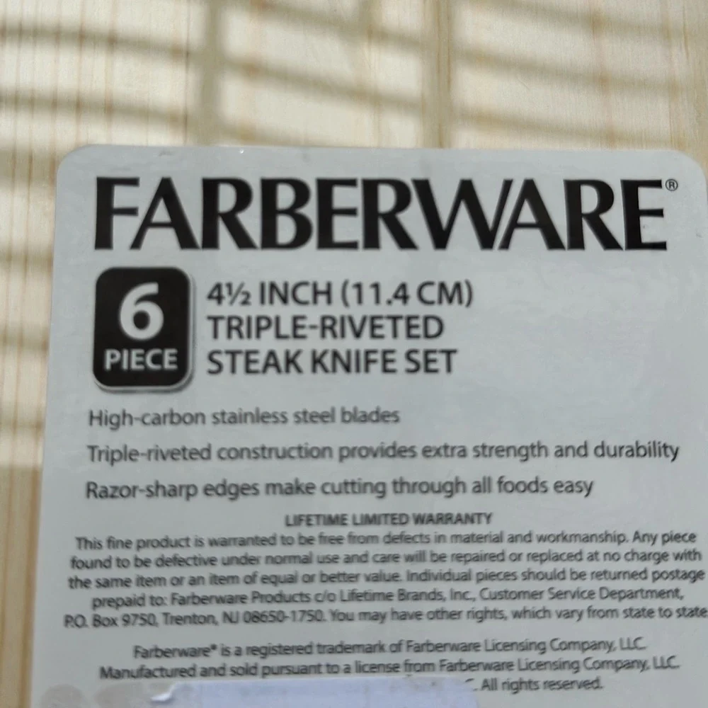 Farberware Triple Riveted Steak Knife Set